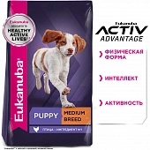 Eukanuba Puppy Medium Breed <12 months корм сухой для щенков средних пород в возрасте до года