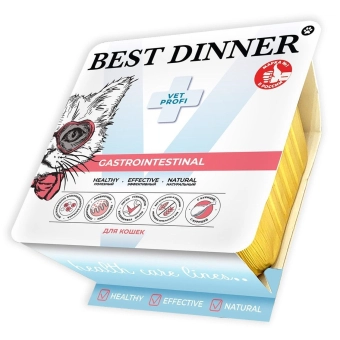 Ламистеры Best Dinner Vet Profi Gastrointestinal для кошек нежный паштет с курицей