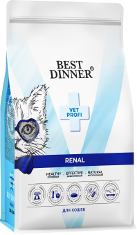 Корм Best Dinner Vet Profi Renal при острой или хронической болезни почек у взрослых кошек