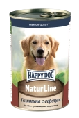 Консервы Happy Dog Natur Line для собак с телятиной и сердцем 410г