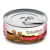 Банки BioMenu adult для собак с говядиной 95% мясо Банки BioMenu adult для собак с говядиной 95% мясо