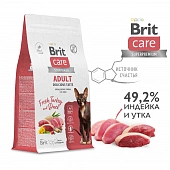 Сухой Корм Brit Care Cat Adult Delicious Taste для взрослых кошек с индейкой и уткой для привередливых