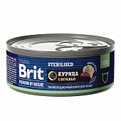 Банки Brit Premium by Nature для стерилизованных кошек с мясом курицы и печенью Банки Brit Premium by Nature для стерилизованных кошек с мясом курицы и печенью