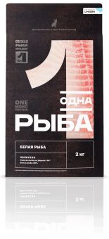 Корм Одно Мясо для взрослых собак малых пород с белой рыбой