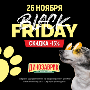 Black Friday 2021 в зоомагазинах Динозаврик