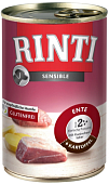 Консервы Rinti Sensible для собак с уткой, куриной печенью и картофелем