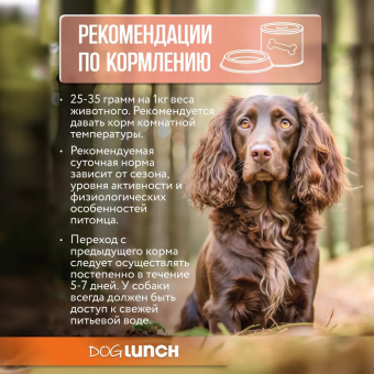 Банки Dog Lunch для собак с ягненком с потрошками и рисом в желе