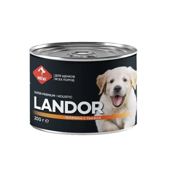 Консервы Landor Puppy для щенков всех пород с телятиной и тыквой