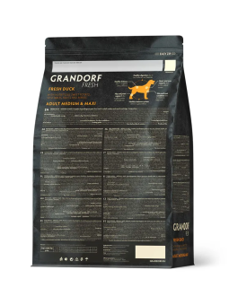 Корм Grandorf Fresh Dog Duck Mini свежее мясо утки с бататом для взрослых собак мелких пород