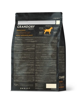 Сухой корм Grandorf Fresh Mini Duc&Sweet Potato, для собак мелких пород с чувствительным пищеварением, утка и батат