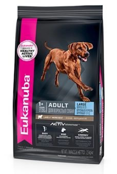 Корм Eukanuba Adult Dog Maxi для взрослых собак крупных пород с ягнёнком