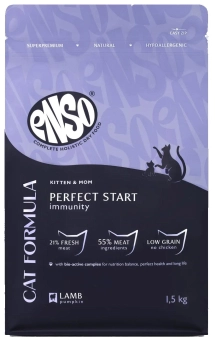 Сухой корм ENSO Cat formula Perfect start для любых котят, беременных и кормящих кошек, ягненок и тыква