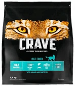 Сухой Корм Crave для взрослых кошек с лососем и белой рыбой