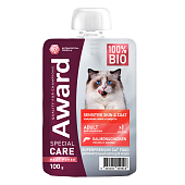 Паучи Award Special Care Sensitive skin&coat "мясное пюре" для кошек для...