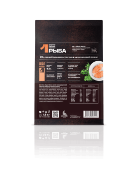 Корм Одно Мясо для взрослых кошек с рыбой