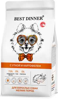 Корм Best Dinner Adult Mini Sensible Duck&Potato для собак мини пород с чувств. пищеварением с уткой