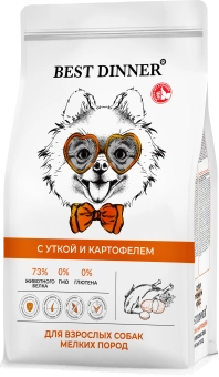 Сухой корм Best Dinner Mini Sensible Duck&Potato для собак мелких пород с чувствительным пищеварением, утка и картофель