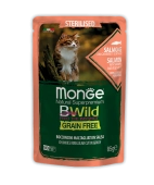 Паучи Monge Cat BWild GRAIN FREE беззерновой для стерилизованных кошек беззерновой из...
