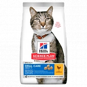 Сухой Корм Hill's Science Plan Adult Cat Oral Care Chicken для взрослых кошек для уходом за полостью рта с индейкой