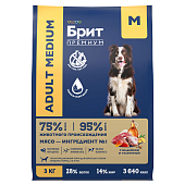 Сухой Корм Brit Premium Dog Adult Medium для собак средних пород с индейкой и...