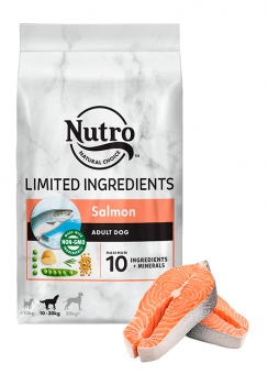 Корм Nutro Grain Free Dog Sensetive для собак с чувствительным пищеварением с лососем и экстрактом розмарина