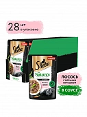 Паучи Sheba Nature's Collection для кошек из лосося с цельным горошком в соусе