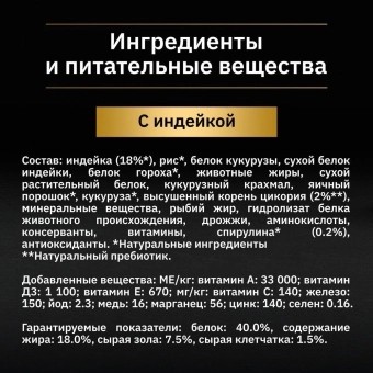 Корм Pro Plan Nature Elements для кошек с чувствит. пищ. или особыми предпочтениями в еде с высоким содержанием индейки