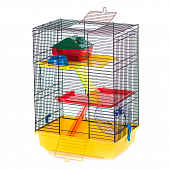 Клетка для грызунов Inter-Zoo Teddy II с пластиковым комплектом цветная