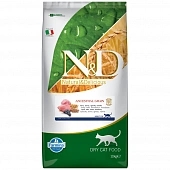 Корм Farmina N&D Adult Low Grain Lamb&Blue низкозерновой для кошек ягненок с черникой