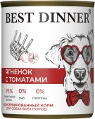 Консервы Best Dinner полнорационный корм для щенков и взрослых собак с ягненком и...