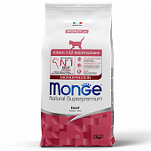 Сухой Корм Monge Cat Speciality Line Monoprotein для котят и беременных кошек, из говядины