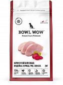 Сухой Корм Bowl Wow для собак средних пород с индейкой, курицей, рисом и свеклой