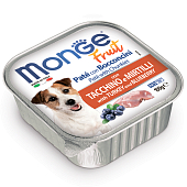 Ламистеры Monge Dog Fruit паштет для собак с индейкой и черникой