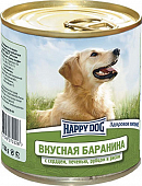 Консервы Happy Dog для взрослых собак с бараниной, сердцем, печенью, рубцом и рисом