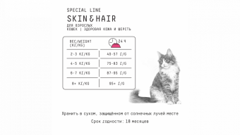 Корм AJO Cat Skin & Hair для кошек здоровая кожа и красивая шерсть