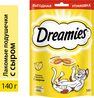 Лакомство Dreamies для кошек с сыром