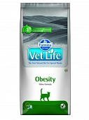 Сухой Корм Farmina Vet Life Cat Obesity для кошек для снижения излишнего веса