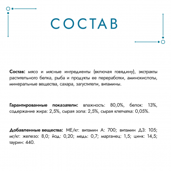 Влажный корм Гурмэ Перл Нежное филе для кошек, с говядиной в соусе