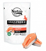 Паучи Nutro Grain Free Cat Salmon для взрослых кошек с лососем