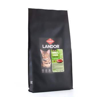 Корм Landor Exigent Adult Cat для кошек привередливых в питании с индейкой и ягненком