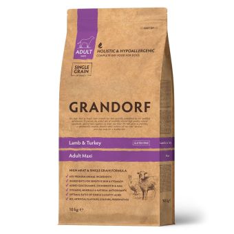 Корм Grandorf Adult Dog Lamb&Turkey Maxi для собак крупных пород с ягнёнком и индейкой, низкозерновой