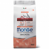 Сухой Корм Monge Dog Speciality Line Monoprotein Mini для взрослых собак мелких пород, из лосося с рисом
