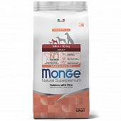 Сухой Корм Monge Dog Speciality Line Monoprotein Mini для взрослых собак мелких пород, из лосося с рисом Сухой Корм Monge Dog Speciality Line Monoprotein Mini для взрослых собак мелких пород, из лосося с рисом