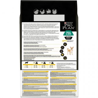 Корм Pro Plan Optiweigth для взрослых собак мелких и карликовых пород для контроля веса с курицей