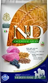 Сухой Корм Farmina N&D Adult Low Grain Medium&Maxi Lamb&Blueberry для взрослых собак ягненок и черника Сухой Корм Farmina N&D Adult Low Grain Medium&Maxi Lamb&Blueberry для взрослых собак ягненок и черника