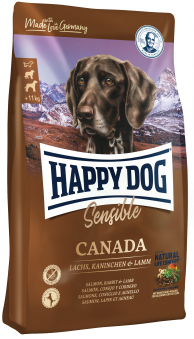 Корм Happy Dog Supreme Canada Канада для чувствительных собак с лососем, кроликом и ягненком