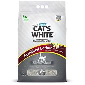 Комкующийся наполнитель Cat's White Activated Carbon Vanilla для кошачьего туалета с активированным углем и ароматом