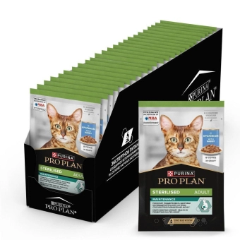 Влажный корм PRO PLAN® Sterilised MAINTENANCE для стерилизованных кошек и кастрированных котов, с кроликом в соусе