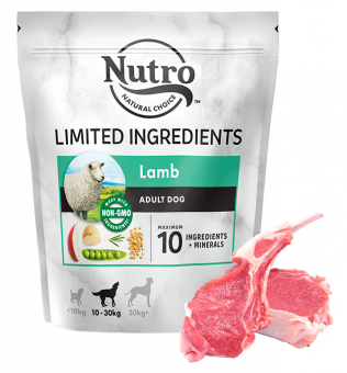 Корм Nutro Grain Free Dog Sensetive для собак с чувствительным пищеварением с ягнёнком и экстрактом розмарина