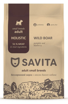 Корм Savita Holistic Adult Dogs Wild Boar беззерновой для взрослых собак с мясом дикого кабана